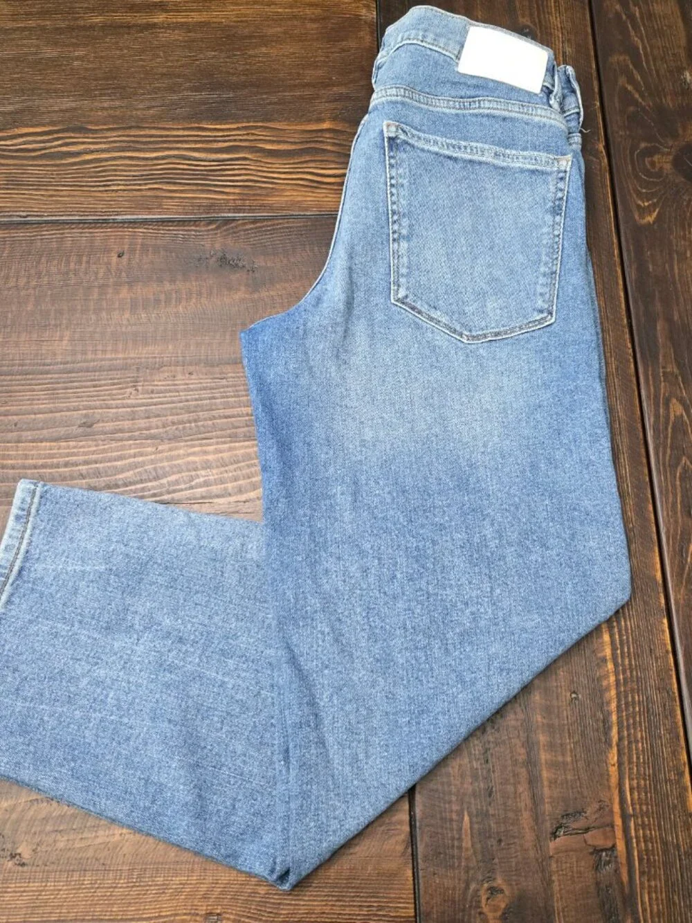 DL1961 Thea Boyfriend Maternity Jeans Womens 27 Blue Stretch Denim Under Belly